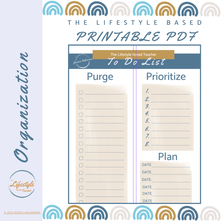 Grab your copy of this fun printable to-do list to help you organize your end of year and keep the stress away!