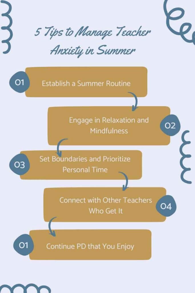 5 Tips to Manage Teacher Anxiety in Summer